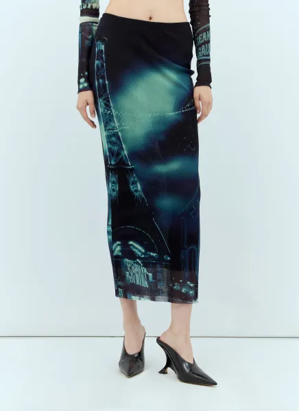 Pigalle Mesh Long Skirt