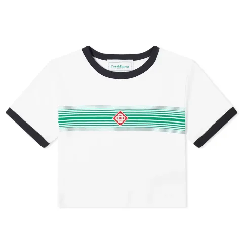Logo Stripe Ringer T-Shirt