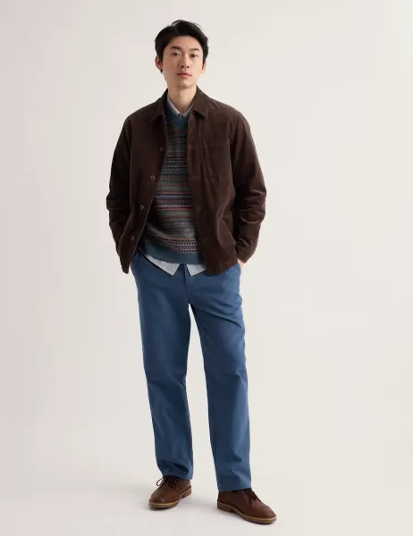 Seasalt Cornwall Men's Pengelly Pure Cotton Corduroy Jacket Brown
