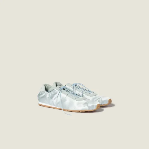 Plume satin sneakers