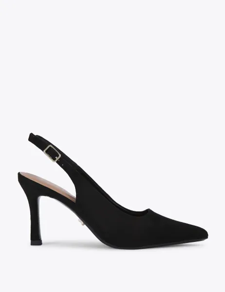 Carvela Stiletto Heel Pointed Slingback Shoes Black