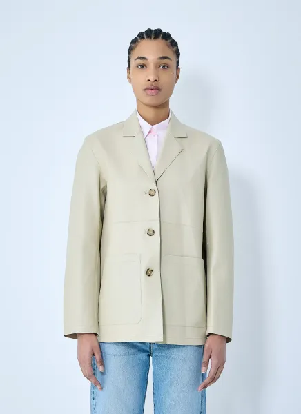 Clean Leather Blazer