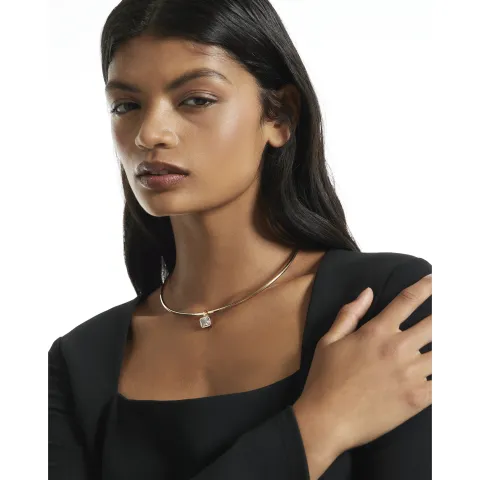 River Island Diamond Simulant Drop Torque Necklace