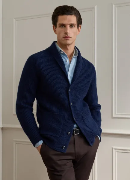 Hackett Merino Wool-Cashmere Shawl Cardigan