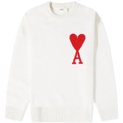 AMI Large A Heart Crew Knit