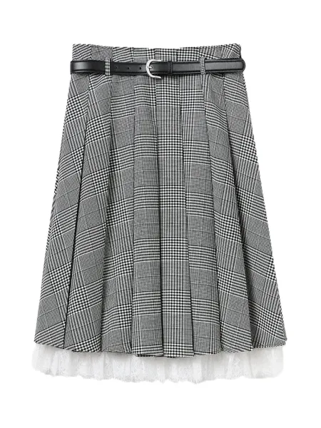 Prince Of Wales Skirt Check