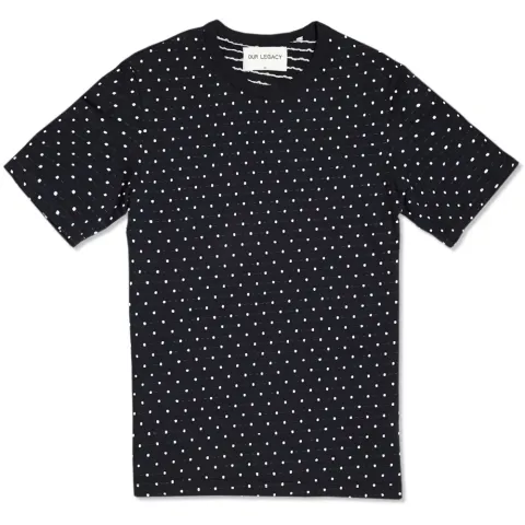 Mid Sleeve Jacquard Dots Tee