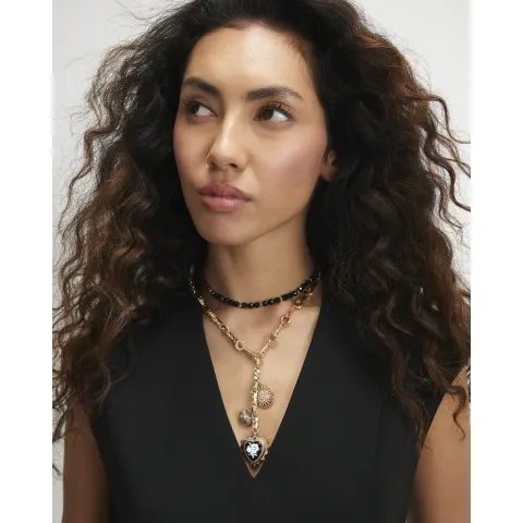 River Island Heart Charm Multirow Necklace