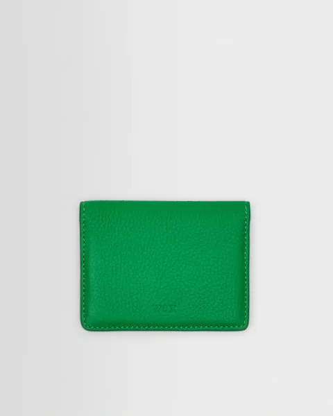 Forbe - Bright Green Grain Leather Cardholder