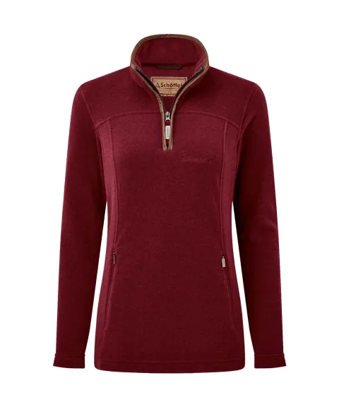 Schöffel Country Tilton II Quarter Zip Fleece - Claret