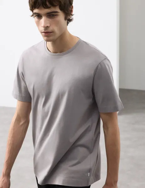 Autograph Pure Supima Cotton Performance Crew Neck T-shirt Dusted Mauve