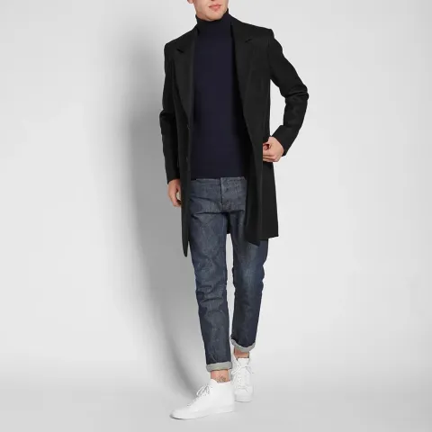 AMI Classic 2 Button Overcoat