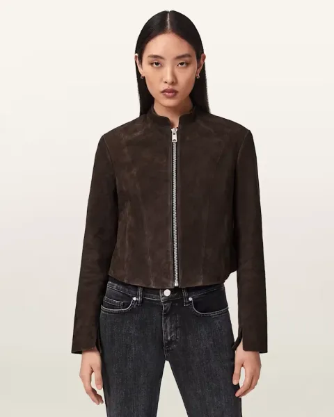 Sadler Fitted Suede Jacket