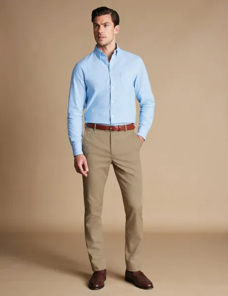 Charles Tyrwhitt Ultimate Regular Fit Cotton Rich Chinos Taupe