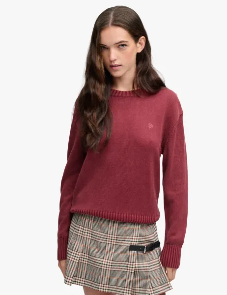 Superdry & Co Pure Cotton Crew Neck Jumper Red