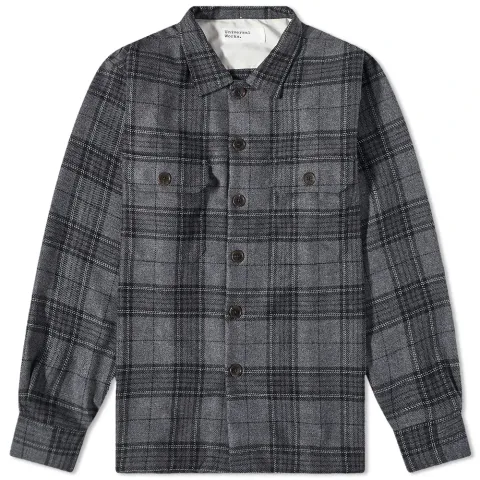 Check Wool Utility Overshirt