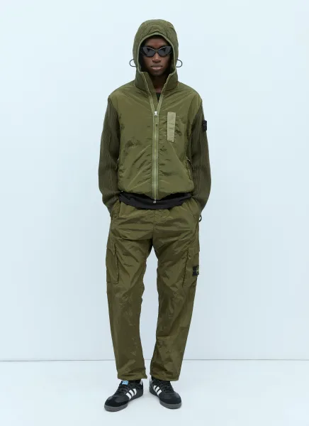 Wool Panels Nylon Jacket