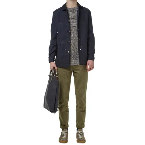 x Seil Marschall Waxed Canvas Round Collar Work Jacket