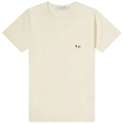Maison Kitsuné Tricolor Fox Patch Classic Pocket T-Shirt