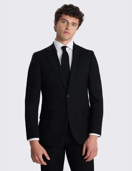 Moss Tailored Fit Stretch Suit Jacket Black