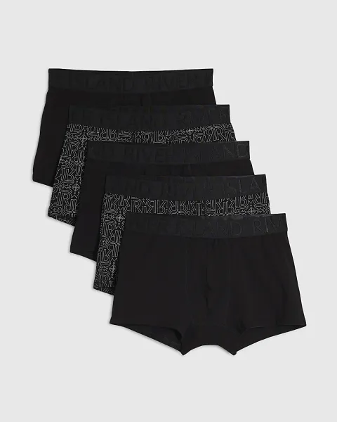 River Island Monogram Sketch Pack Of 5 Trunks