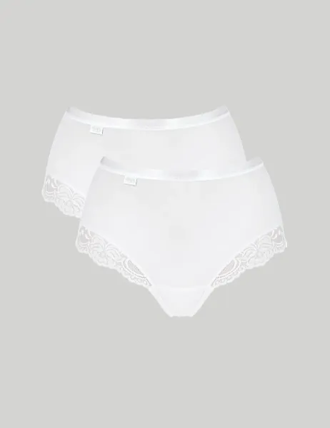Sloggi 2 Pack Romance Full Briefs White