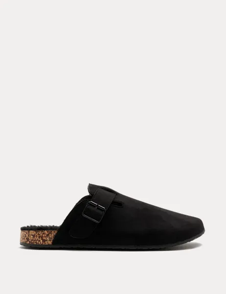 Marks & Spencer Buckle Mule Slippers Black
