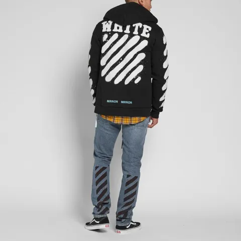 Diagonals Spray Zipped Hoody