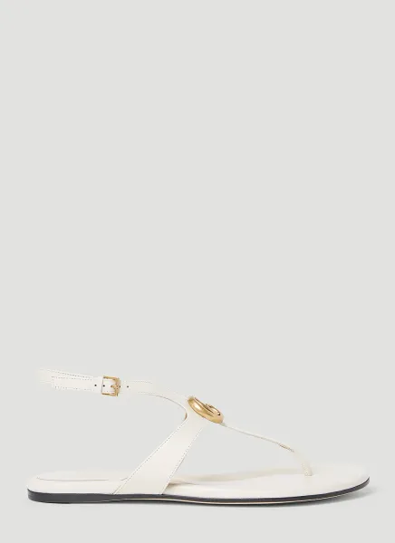 Double G Thong Leather Sandals