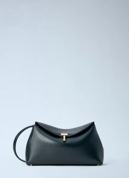 T-Lock Leather Clutch