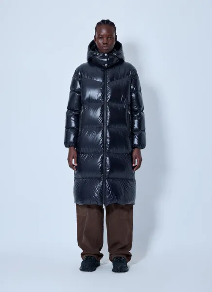 Moncler Harfang Hooded Long Down Coat
