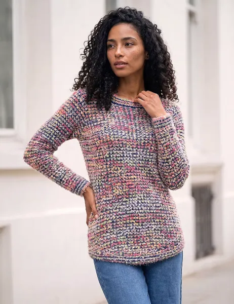 Roman Space Dyed Crew Neck Jumper Blue