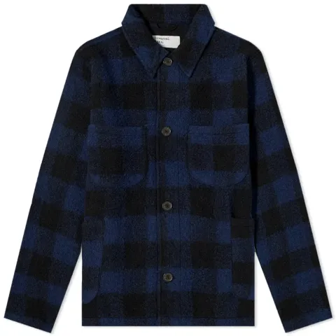 Check Wool Fleece Lumber Jacket