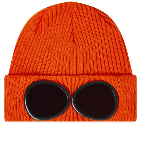 Cotton Knit Goggle Beanie