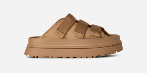 GoldenGlow Slide for Women, Synthetic/Polyester