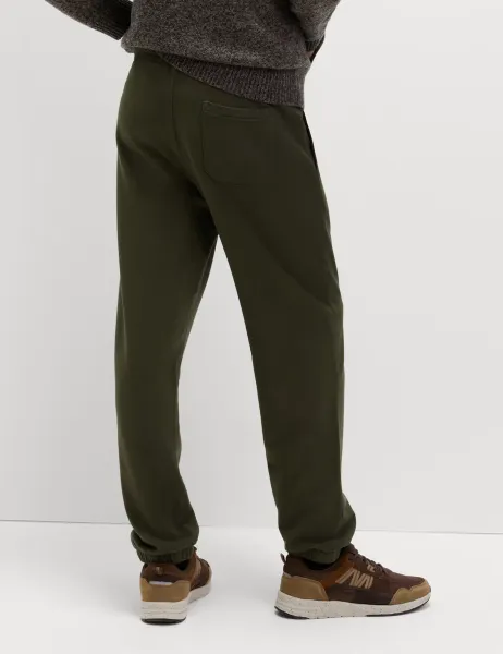 Marks & Spencer Garment Dyed Pure Cotton Joggers Dark Khaki