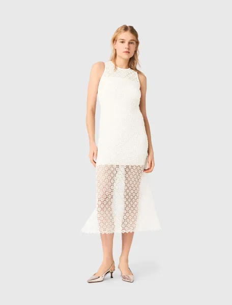 Rhinestone crochet maxi dress