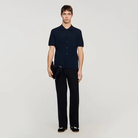 SANDRO Openwork shirt