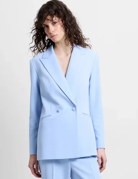 French Connection Double Breasted Blazer Light Blue