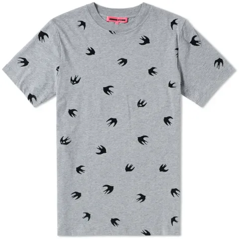 McQ by Alexander McQueen Flocked Swallow Tee