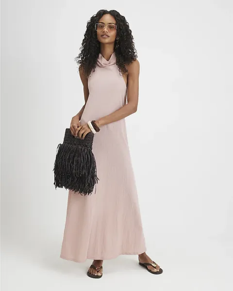 River Island Halter Neck Maxi Dress