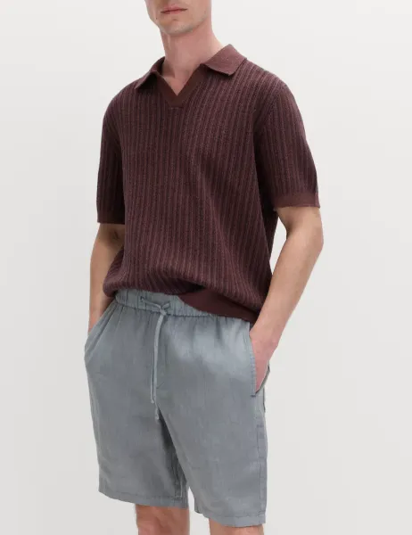 Marks & Spencer Pure Linen Lighter Weight Shorts Clay