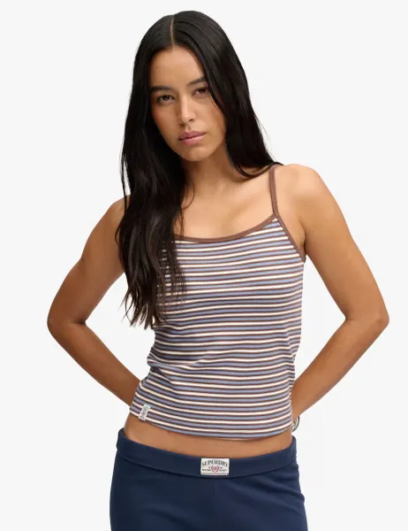 Superdry & Co Cotton Rich Striped Cami Top