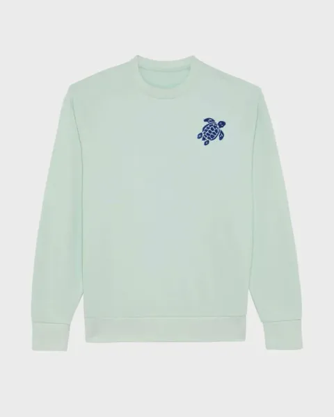 Vilebrequin Men Crewneck Cotton Sweatshirt Turtle