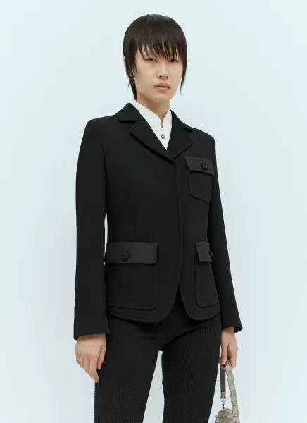 Fine Wool Crepe Jacket