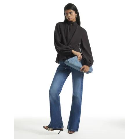 River Island Cupro Funnel Neck Jacket