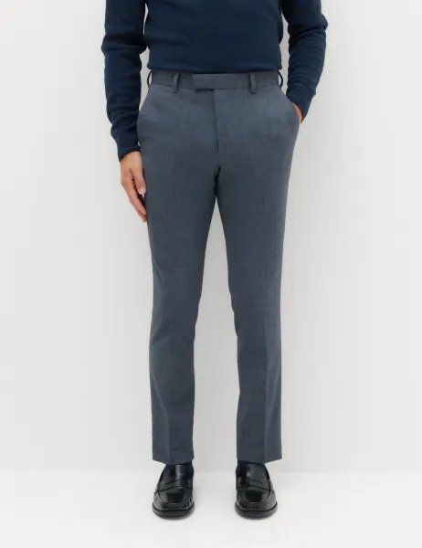Marks & Spencer Slim Fit Twill Suit Trousers Blue