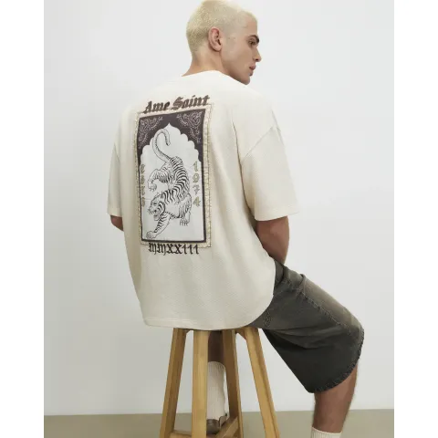 River Island Cotton Blend Tapestry T-Shirt