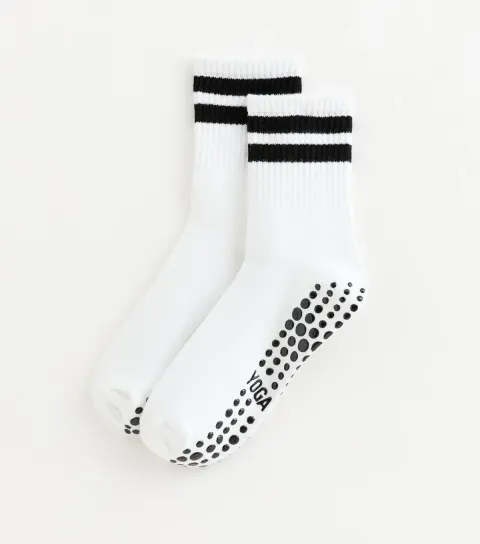 White Yoga Tube Sock