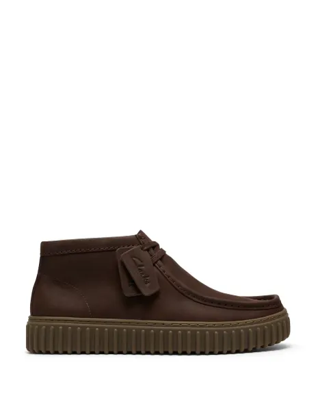 Clarks Leather Lace Up Boots Brown